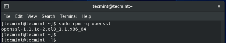 Verificare L'Installazione Di Openssl