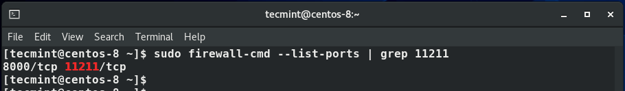 Confermare Memcached Porta
