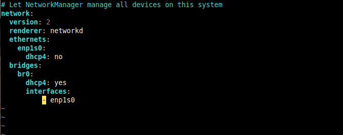 Netplan File Di Configurazione