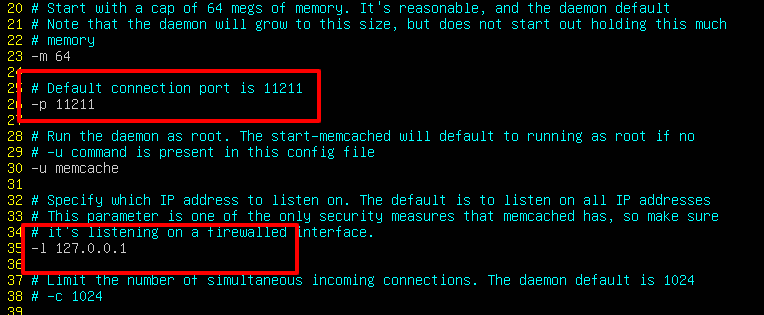 Controllare Memcached Configurazione