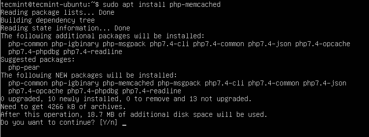 Installare Memcached Estensione PHP
