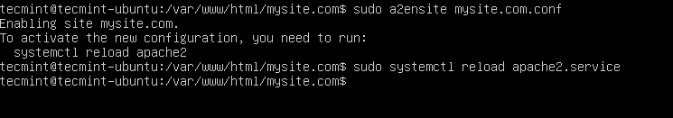 Abilitare Sito web Apache