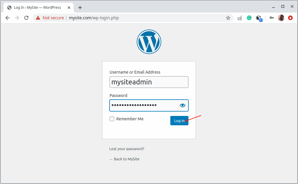 Di Login Di WordPress