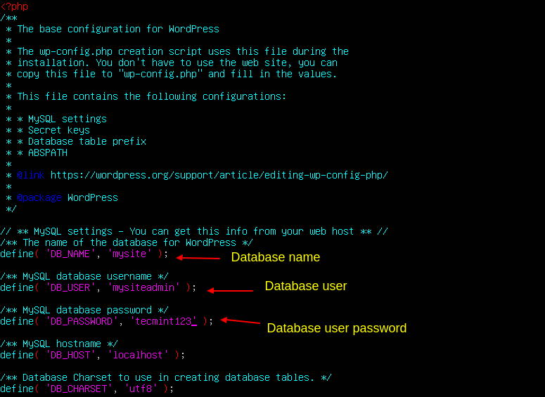 Configurare Le Impostazioni Del Database Di WordPress