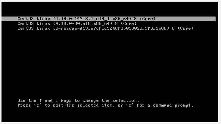 CentOS Menu Di Grub