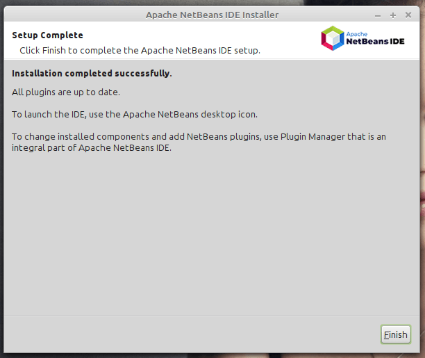 NetBeans IDE Installazione è Completa
