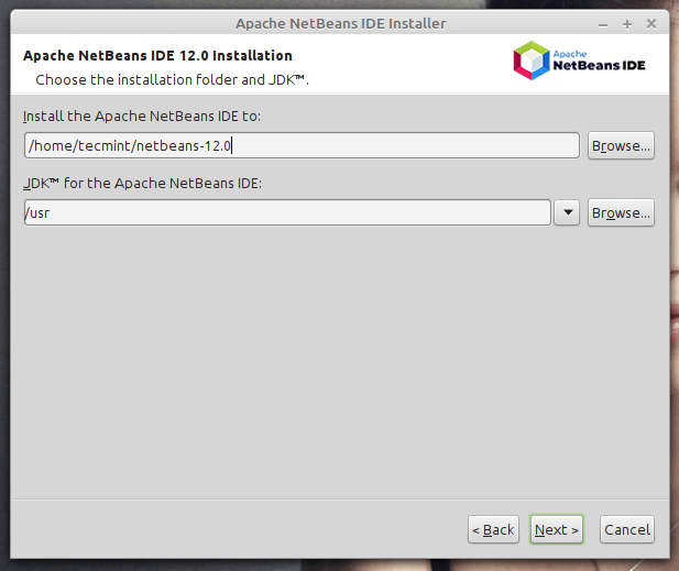 NetBeans IDE Cartella di Installazione