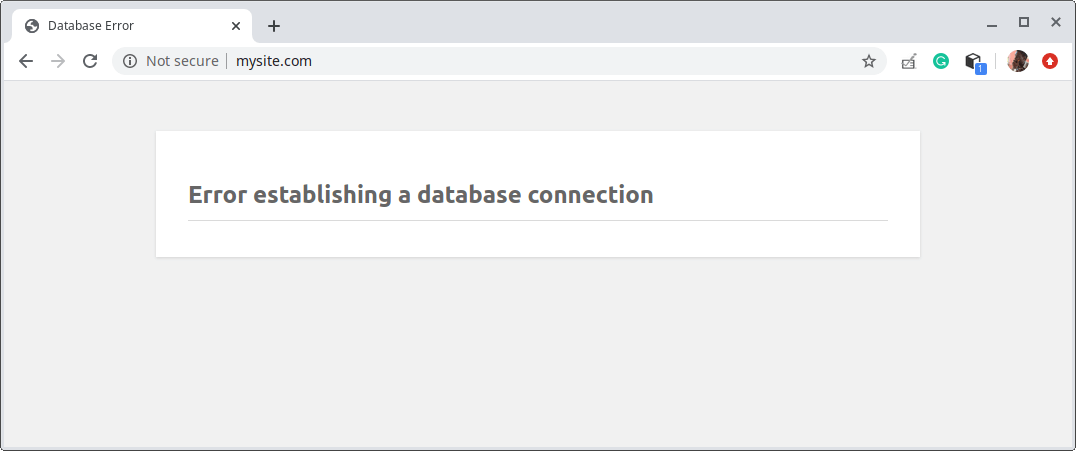 Database Di WordPress Errore Di Connessione
