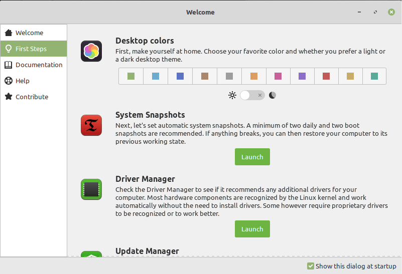 Desktop Di Linux Mint Colori