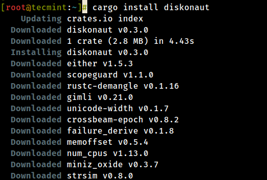 Installare diskonaut in Linux