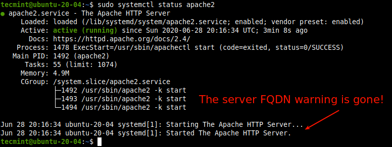Controllare Apache Stato Del Servizio