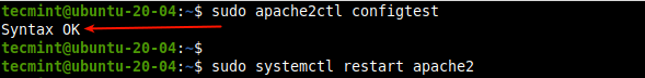 Controllare La Configurazione Di Apache