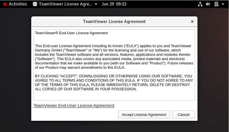 Accettare Il Contratto Di Licenza TeamViewer
