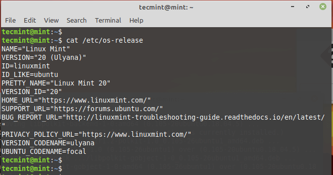 Verificare La Versione Di Linux Mint