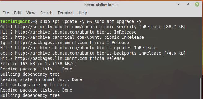 Aggiornare Linux Mint