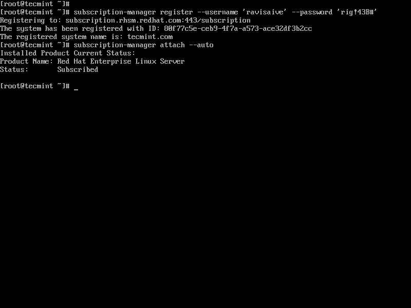 Attivare la Sottoscrizione Red Hat su RHEL 6.10