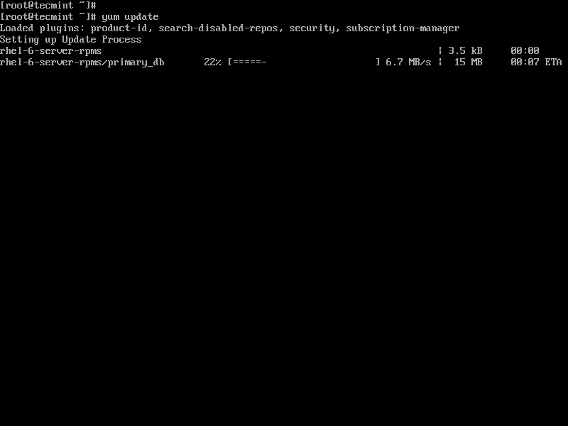 Aggiornamento RHEL 6.10