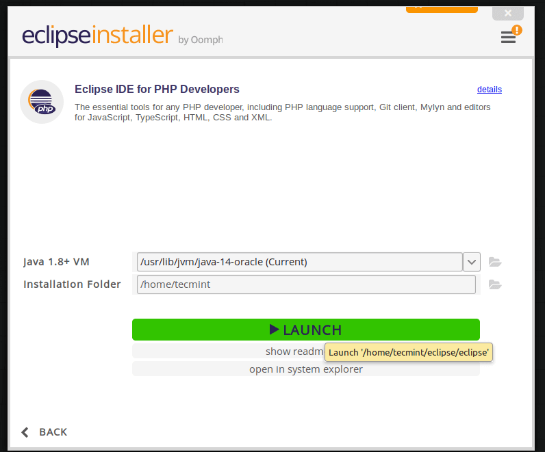 Avviare Eclipse IDE