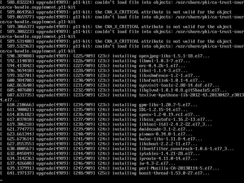 L'installazione di RHEL Aggiornamenti