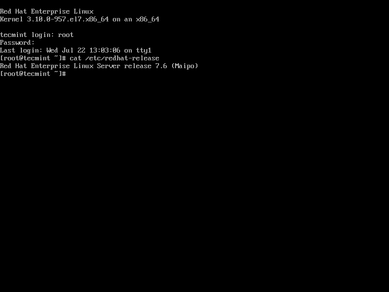 Verificare RHEL Aggiornamento