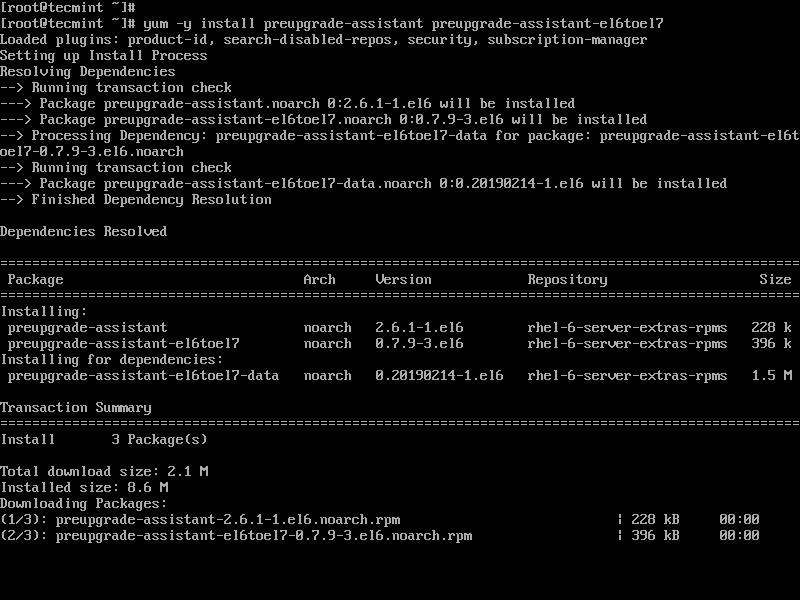 Installare Il PreUpgrade Assistente