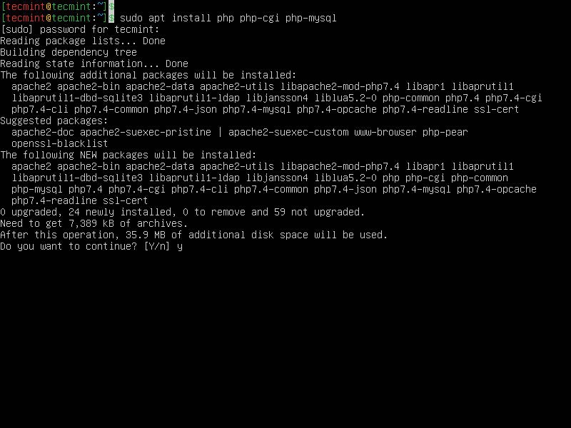 Installazione di PHP in Ubuntu