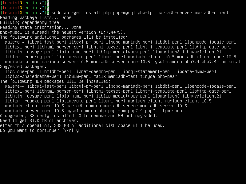Installare PHP e MariaDB in Ubuntu