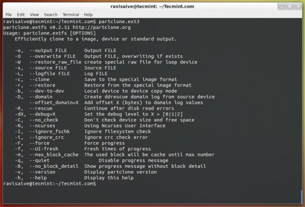 Partclone per Linux