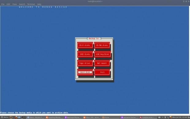 MondoRescue per Linux