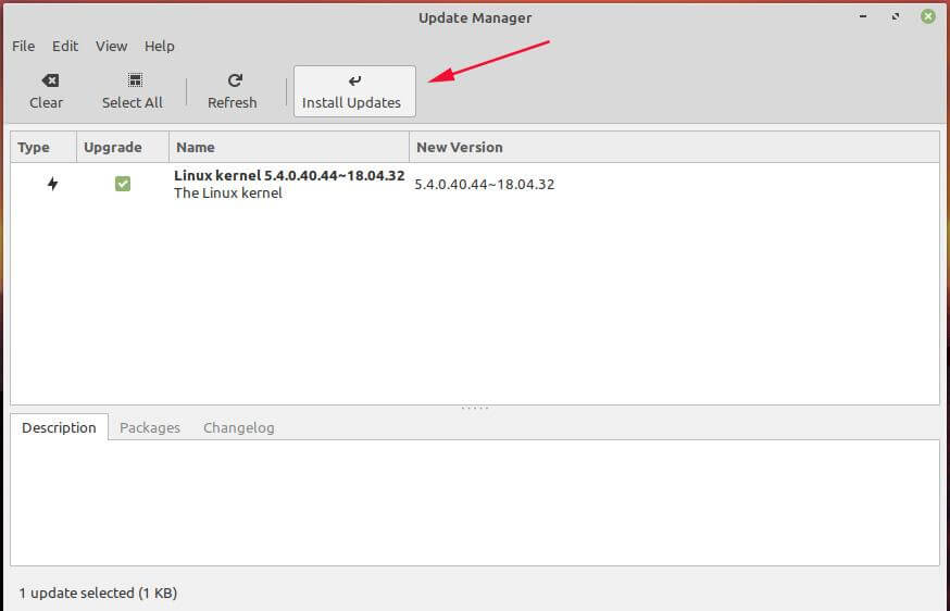 Installare Linux Mint Aggiornamenti