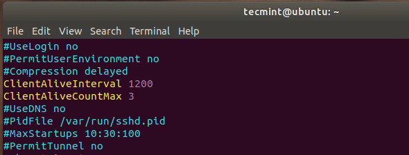 Aumentare SSH Timeout