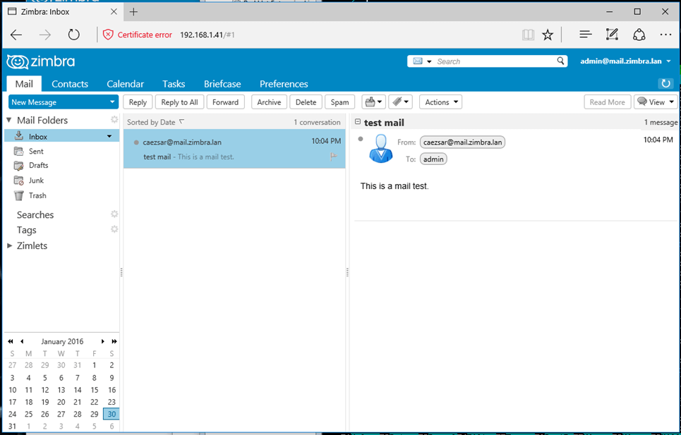 Utente Webmail Dashboard