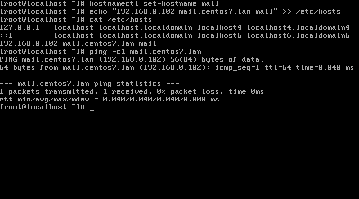 Impostare il nome host in CentOS 7