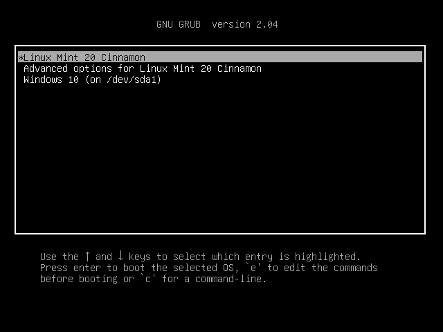 Seleziona Linux Mint Cinnamon