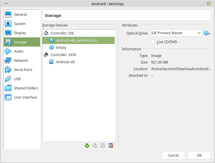 Aggiungi ISO Android all'avvio