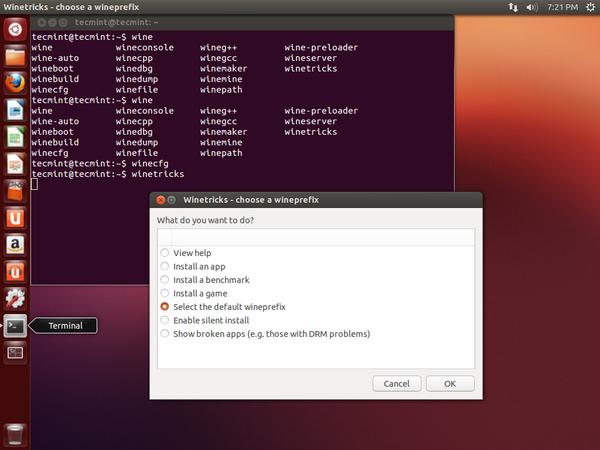 Avvia Winetricks in Ubuntu