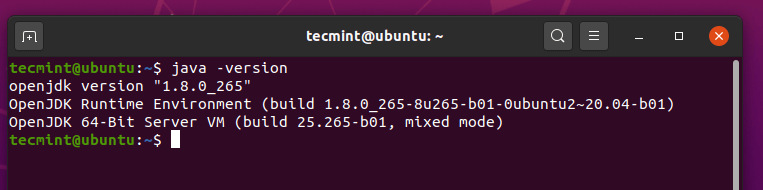 Controlla la versione Java in Ubuntu
