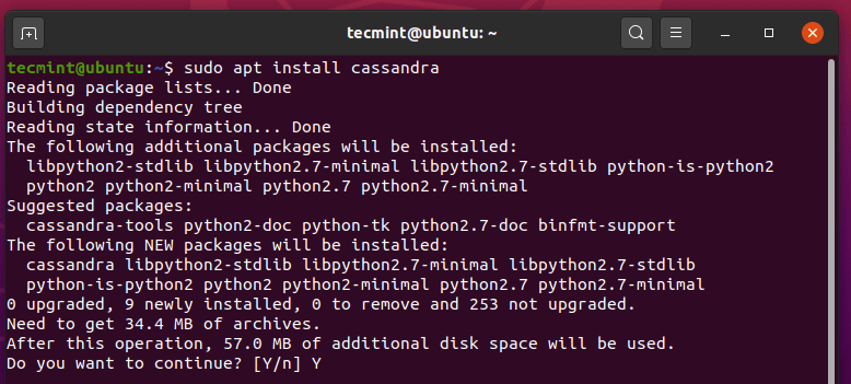Installa Apache Cassandra in Ubuntu