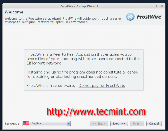 Installazione guidata di FrostWire