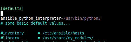 Imposta l'interprete Python per Ansible