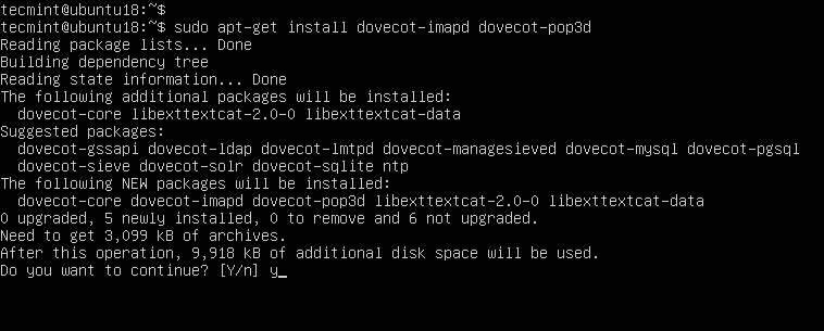 Installa Dovecot in Ubuntu