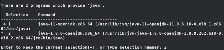 Cambia versione Java in CentOS