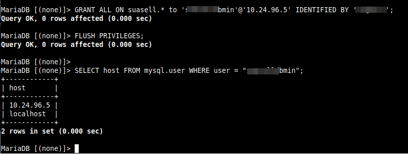 Abilita l'accesso remoto al database MySQL per l'utente dall'host remoto