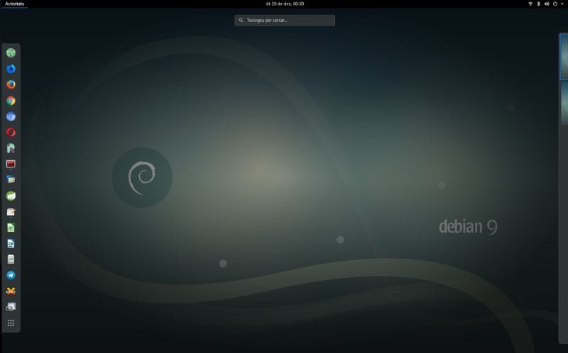 GNOME in esecuzione su Debian