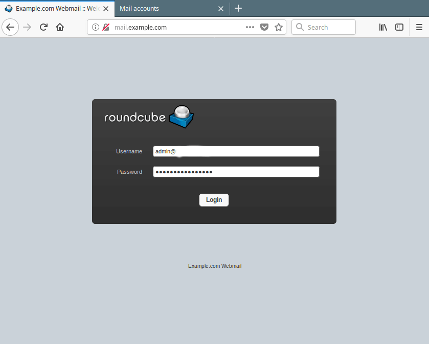 Accesso Webmail Roundcube