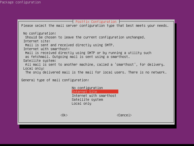 Installa Postfix in Ubuntu