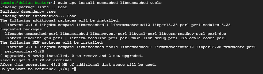 Installa Memcached in Debian 10