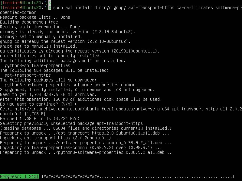 Installa il software su Ubuntu