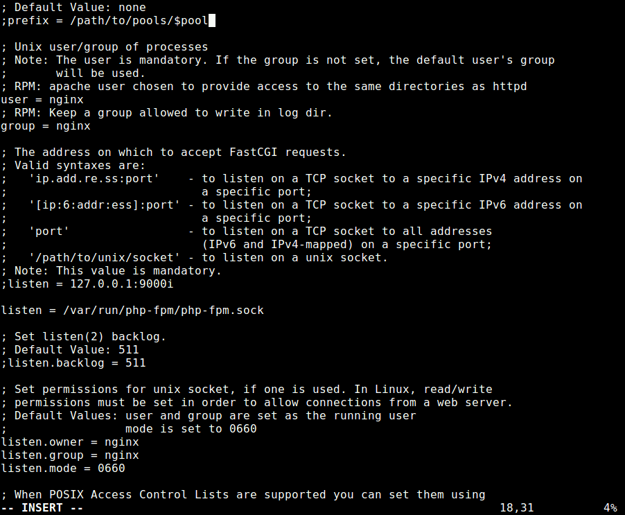 Configura PHP-FPM