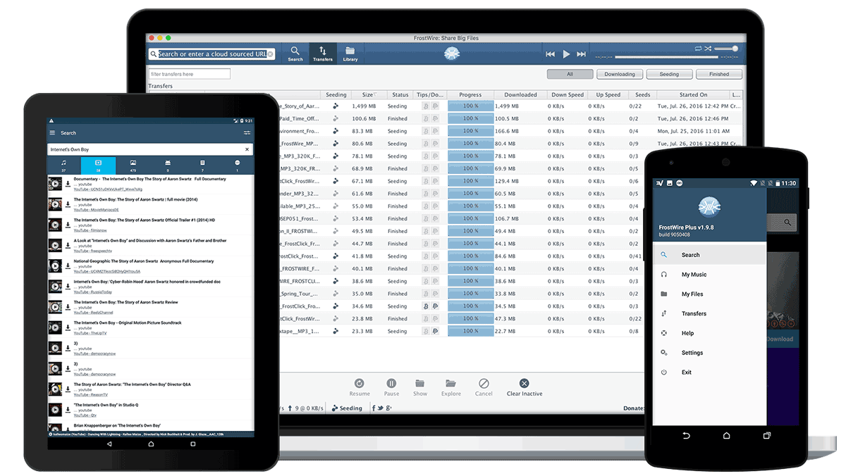 FrostWire - Downloader, client BitTorrent e lettore multimediale